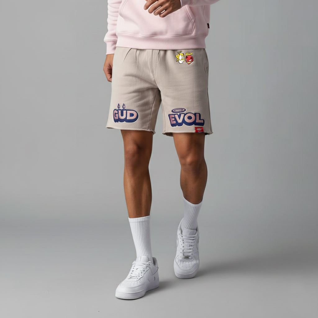 Beige Duality Shorts: Ltd Edition
